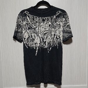 Affliction Limited Edition Charcoal Distresed Horsemen Of The Apocalipte S Men